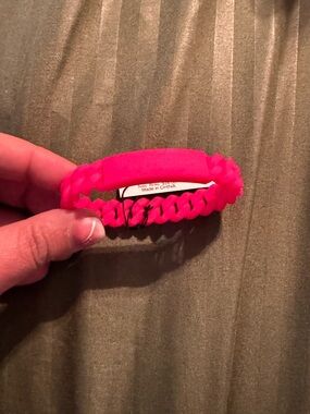 Marc by Marc Jacobs Hot Pink Braided Silicone Bracelet